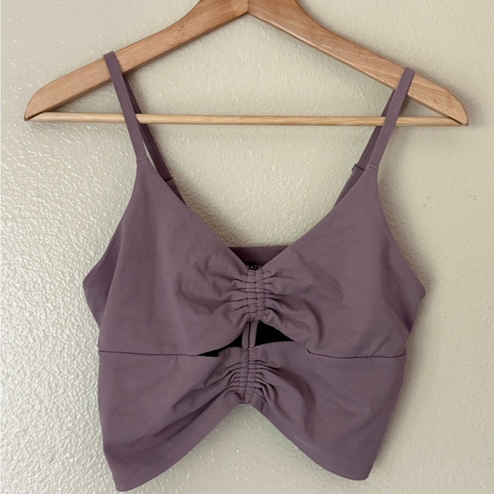 ATHLETA Women's Purple Ruched Top